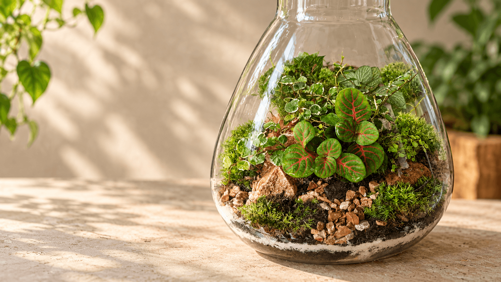 Illustration d’un concept de terrarium végétal